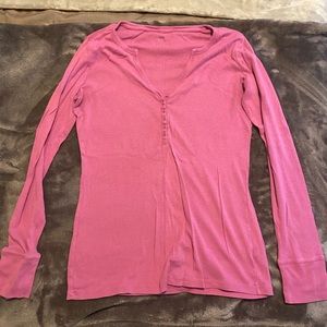 Gap half button down top